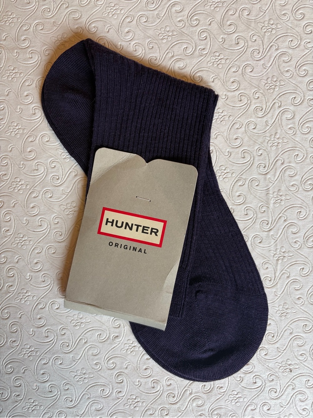 Hunter Original Men's Deep Plum Purple Merino Wool Socks